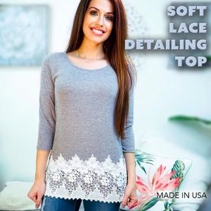 Soft Top with Lace at Bottom